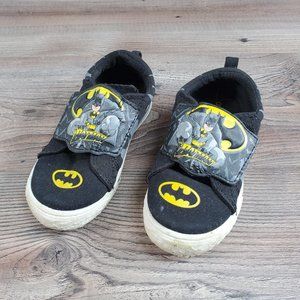 Black Batman Toddler Boy Velcro Sneakers